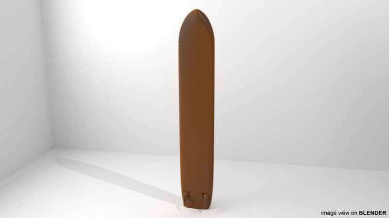 Surfboard - Type 3 3D Modell .c4d .max .obj .3ds .fbx .stl .blend