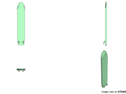 Surfboard - Type 3 3D Model
