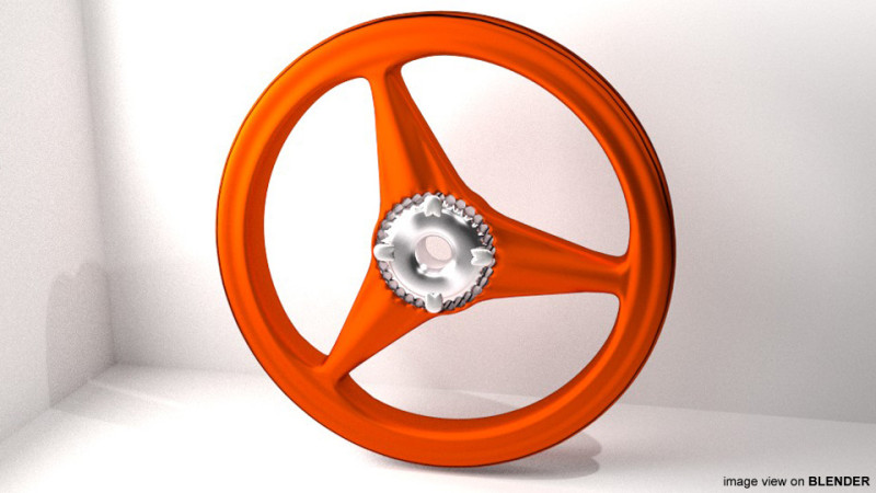 Motorcycle Sportrim Type 1 3D Model .c4d .max .obj .3ds .fbx .stl .blend 