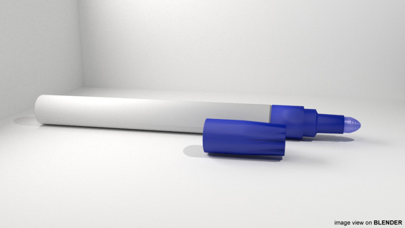 Stationary - Marker Pen 3D Модель .c4d .max .obj .3ds .fbx .stl .blend 