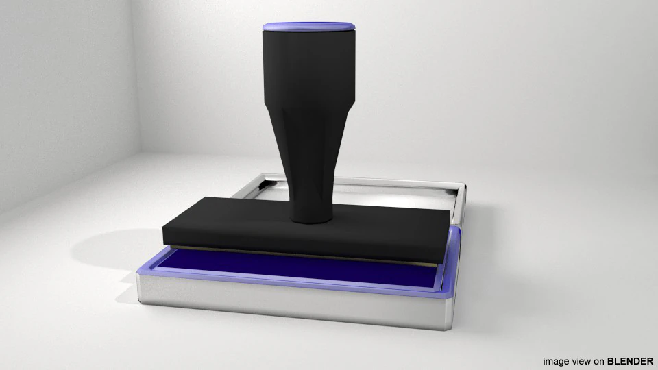 Briefpapier - Stempel 3D Modell .c4d .max .obj .3ds .fbx .stl .blend 