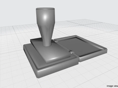 Briefpapier - Stempel 3D Modell