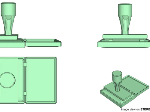 Briefpapier - Stempel 3D Modell
