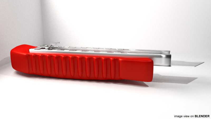 Stationary - Utility Snap-blade Knive Model 3D .c4d .max .obj .3ds .fbx .stl .blend 
