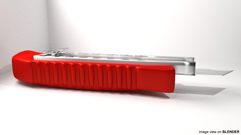 Stationary - Utility Snap-blade Knive 3D Model .c4d .max .obj .3ds .fbx .stl .blend 