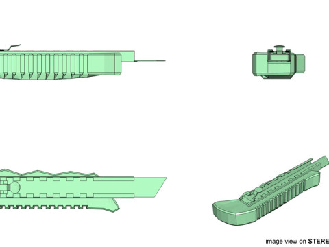 Stationary - Utility Snap-blade Knive Model 3D