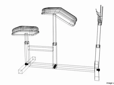 Exercise Machine - Armcurl Bench 3D Model