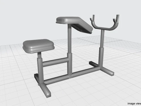 Exercise Machine - Armcurl Bench 3D Model