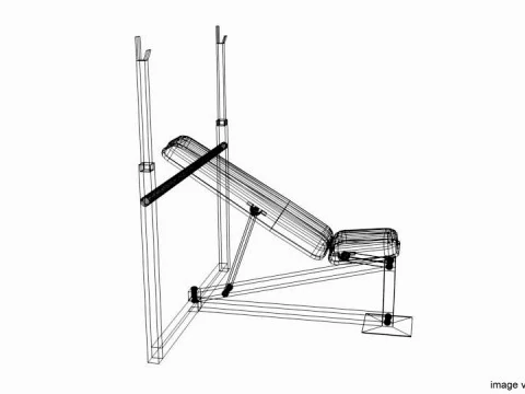 Macchina per esercizi - Panca per pettorali Modello 3D