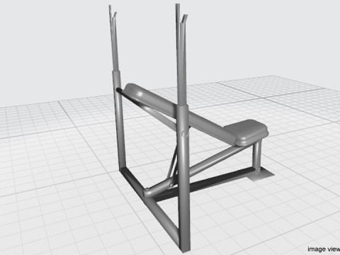 Exercise Machine - Chest Bench 3D Model