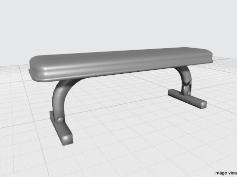Machine d'exercice - Banc plat Modèle 3D
