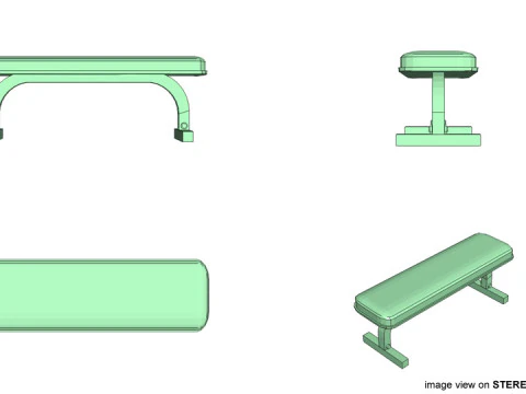 Machine d'exercice - Banc plat Modèle 3D