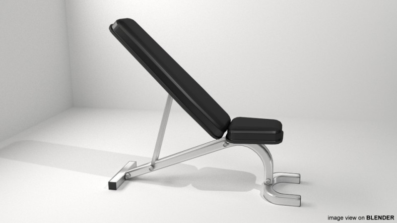 Exercise Machine - Legpress Bench 3D Модель .c4d .max .obj .3ds .fbx .stl .blend 