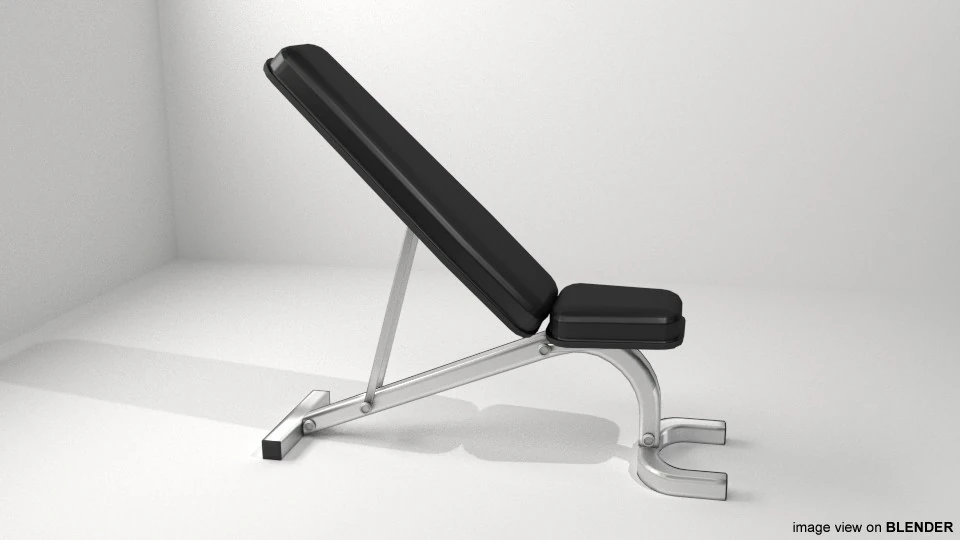 Exercise Machine - Legpress Bench 3D Model .c4d .max .obj .3ds .fbx .stl .blend 