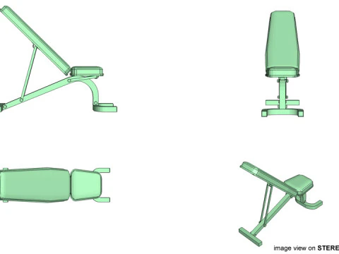 Exercise Machine - Legpress Bench 3D Model