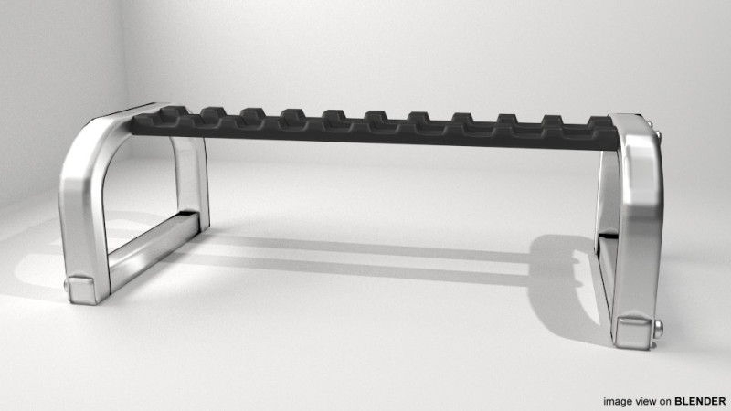 Exercise Storage - Dumbell Rack 3D 模型 .c4d .max .obj .3ds .fbx .stl .blend 