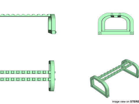 Exercise Storage - Dumbell Rack 3D 模型