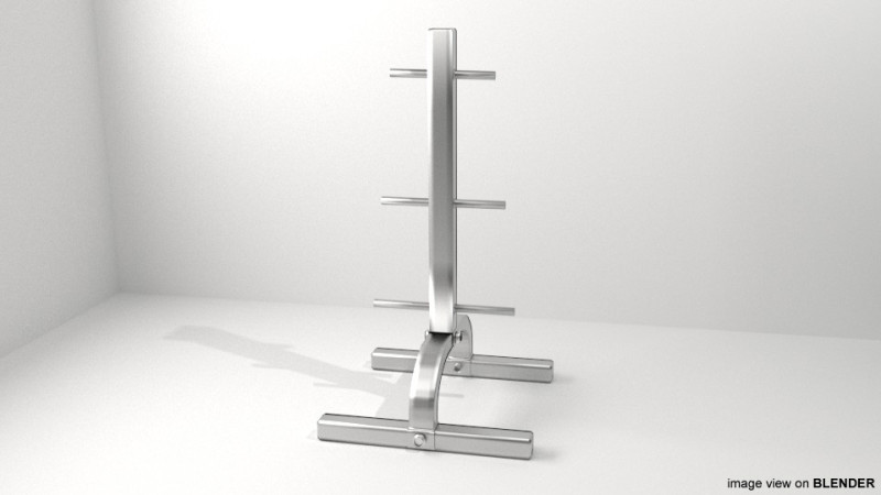Exercise Storage - Weight Plate Rack 3Dモデル .c4d .max .obj .3ds .fbx .stl .blend 