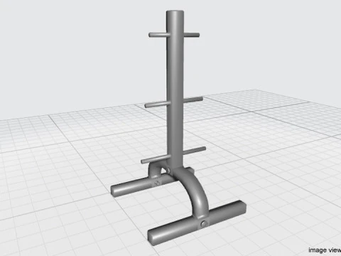 Exercise Storage - Weight Plate Rack 3D Model