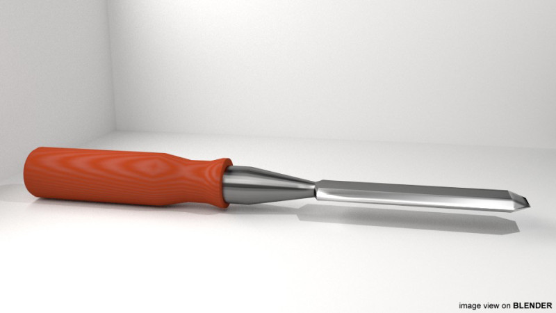 Craftsman Handtools - Chisel 3D-Modell .c4d .max .obj .3ds .fbx .stl .blend 