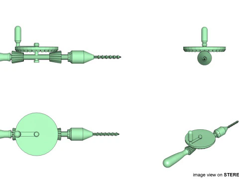 Craftsman Handtools - Hand Drill 3D Model