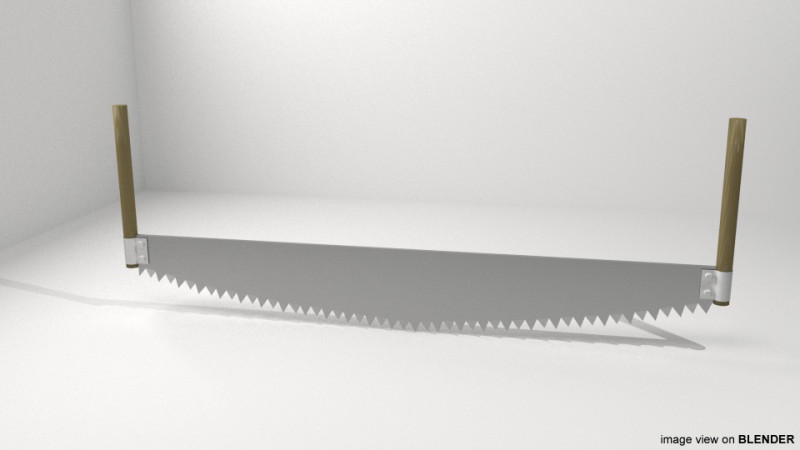 Craftsman Handtools - Two-man Saw Model 3D .c4d .max .obj .3ds .fbx .stl .blend 