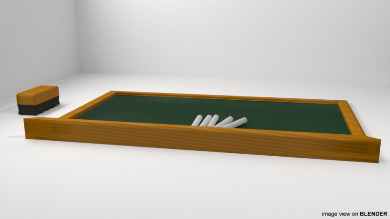 Drawing Tool - Chalk Board 3D 모델 .c4d .max .obj .3ds .fbx .stl .blend 