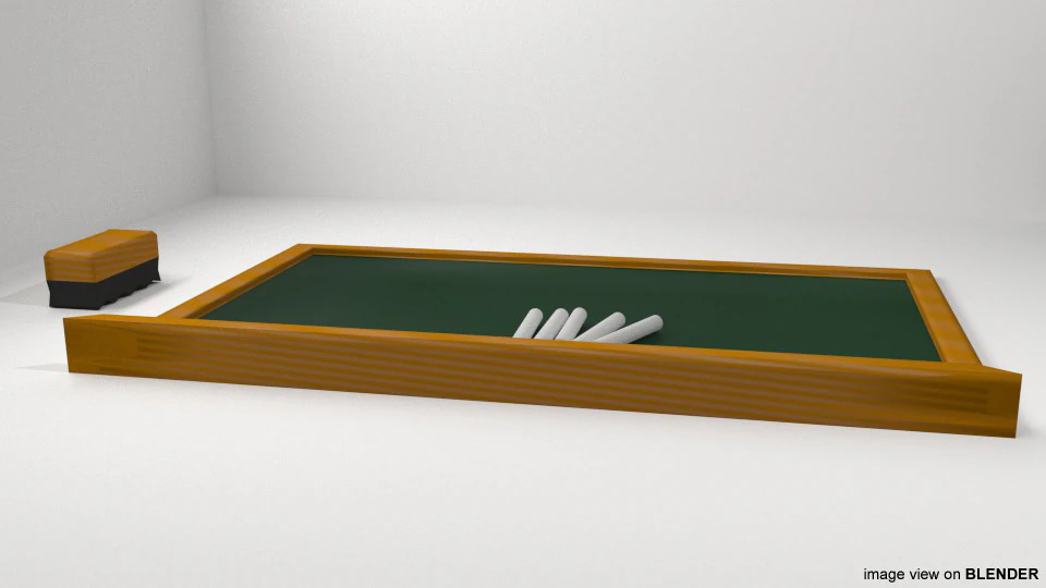 Drawing Tool - Chalk Board 3D Model .c4d .max .obj .3ds .fbx .stl .blend 