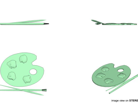 Drawing Tool - Color Palette 3D Model