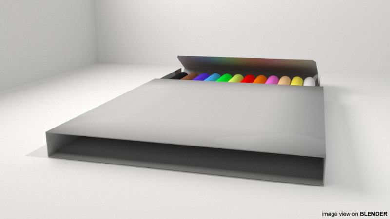 Drawing Tool - Colored Pencil 3D Model .c4d .max .obj .3ds .fbx .stl .blend