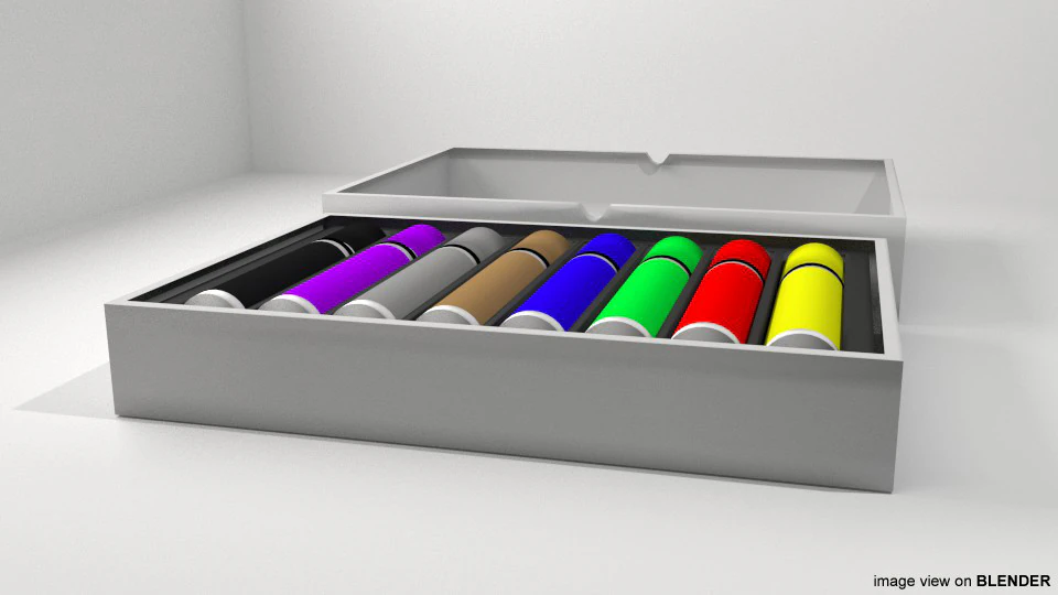 Drawing Tool - Marker Color 3D Model .c4d .max .obj .3ds .fbx .stl .blend 