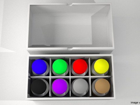Drawing Tool - Poster Color Modello 3D