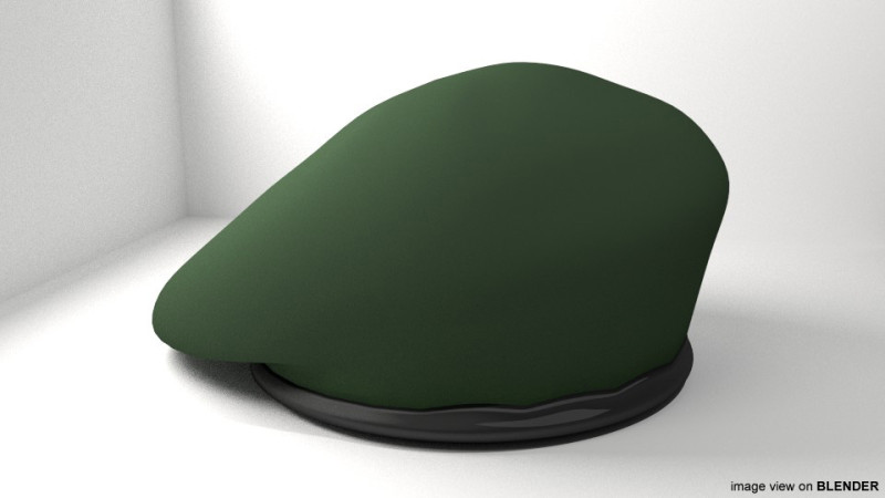 Hat - Beret 3D Model .c4d .max .obj .3ds .fbx .stl .blend 