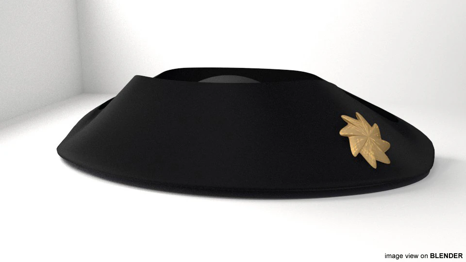 Hat - Bicorne 3D Model .c4d .max .obj .3ds .fbx .stl .blend 