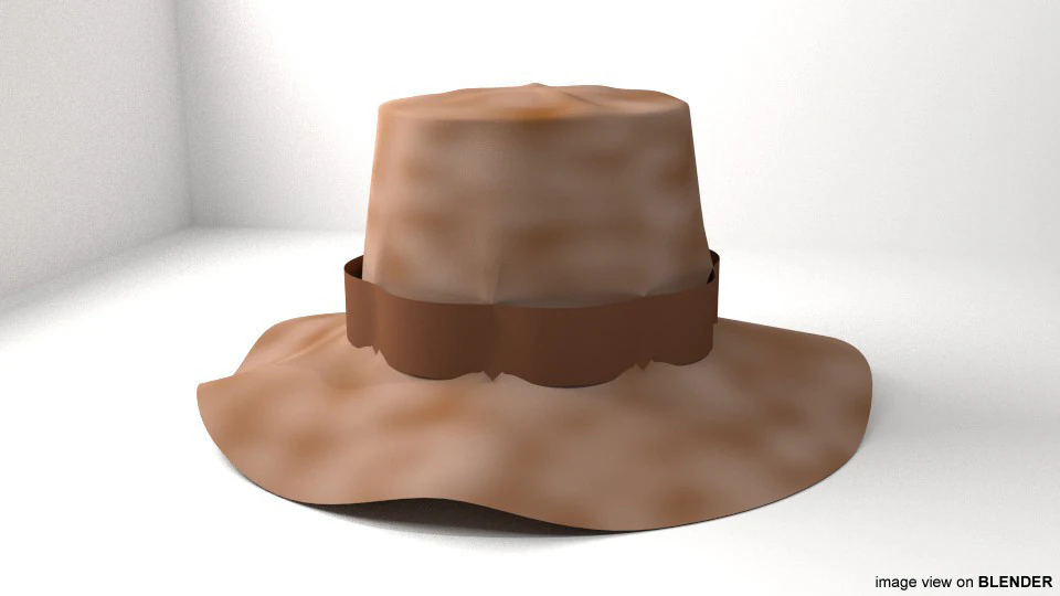 Hat - Boonie 3D Model .c4d .max .obj .3ds .fbx .stl .blend