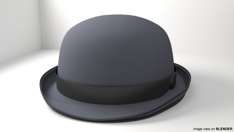 Hat - Bowler 3Dモデル .c4d .max .obj .3ds .fbx .stl .blend 