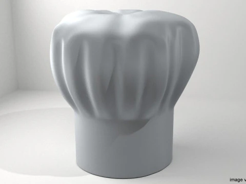 모자 - 셰프 토크 유형 2 3D 모델