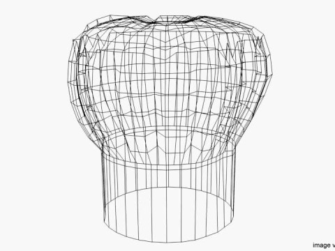 Hat - Chef Toque Type 2 3D Модель