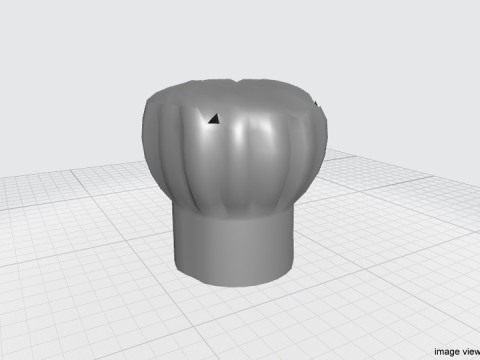 Hat - Chef Toque Type 2 3D Модель
