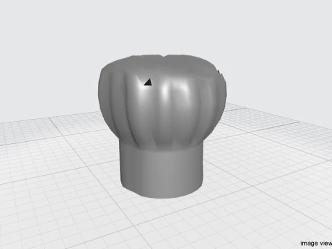 Hat - Chef Toque Type 2 3D Model