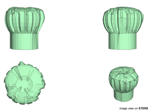 Hat - Chef Toque Type 2 3D Model