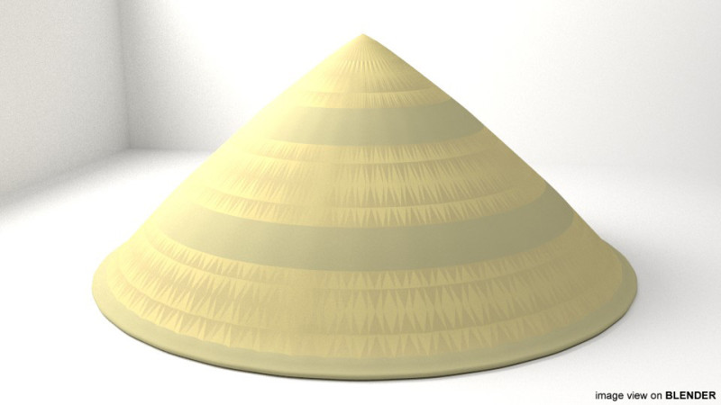 Hat - Conical 3D Model .c4d .max .obj .3ds .fbx .stl .blend 