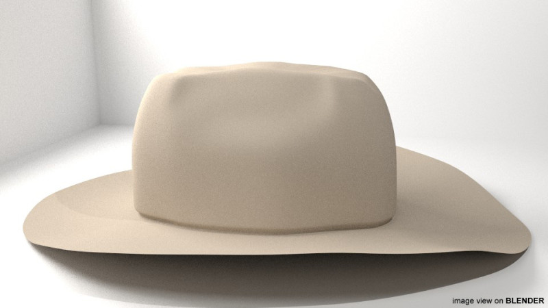 Hat - Cowboy 3D Модель .c4d .max .obj .3ds .fbx .stl .blend