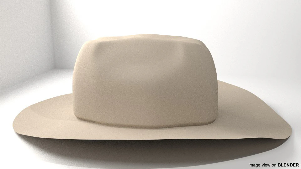 Шляпа - Ковбой 3D Модель .c4d .max .obj .3ds .fbx .stl .blend 