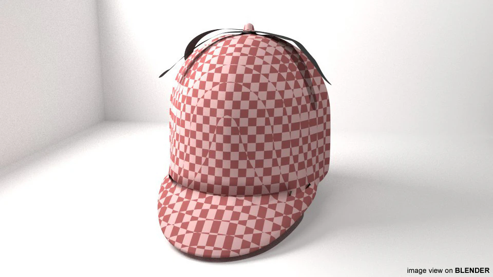 Hat - Deerstalker 3D Model .c4d .max .obj .3ds .fbx .stl .blend