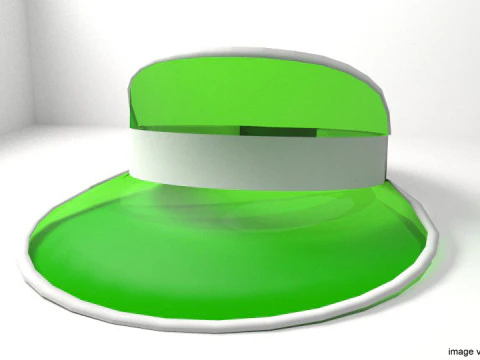Cappello: visiera verde Modello 3D