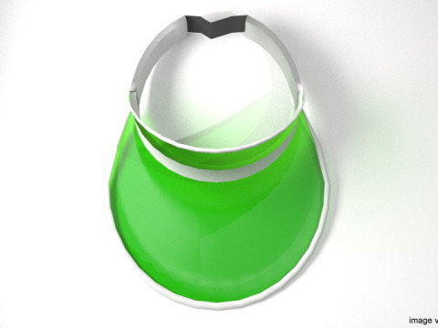 Hat - Green Eyeshade Model 3D