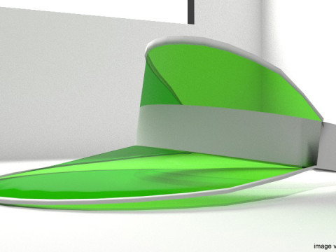 Hat - Green Eyeshade Model 3D