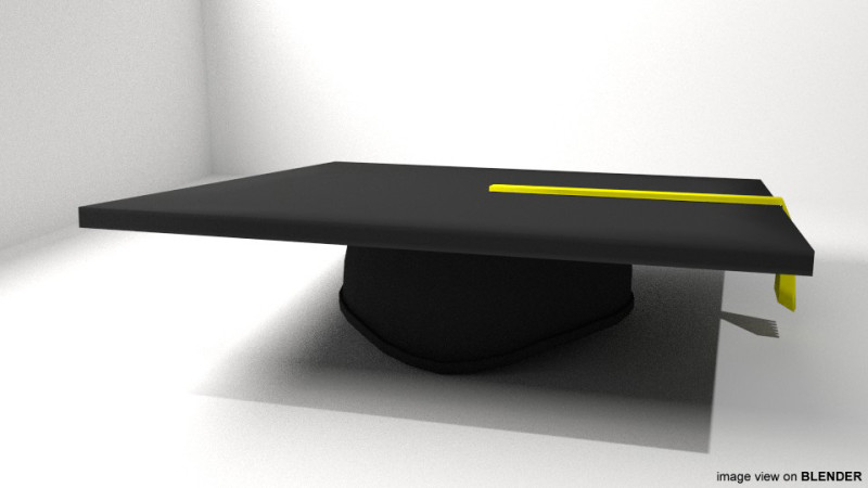 Hat - Mortarboard Modèle 3D .c4d .max .obj .3ds .fbx .stl .blend 
