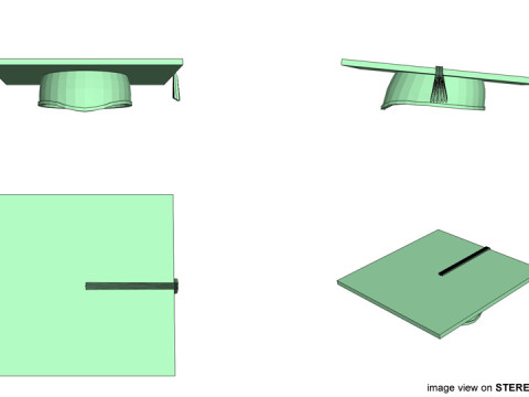 Hat - Mortarboard Modèle 3D